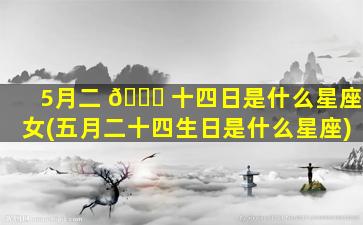 5月二 🐛 十四日是什么星座女(五月二十四生日是什么星座)